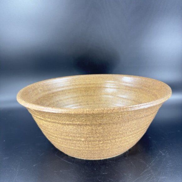 2004 Liberty Pottery Becky Large Stoneware Brown Speckled Bowl Dish Ohio Crafted - Picture 13 of 15